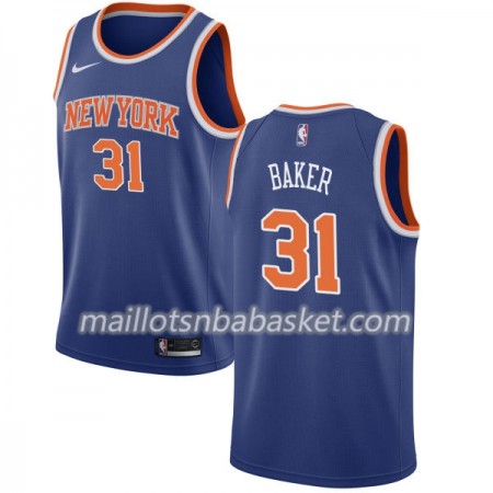 Maillot Homme New York Knicks Ron Baker 31 Nike 2017-18 Bleu Swingman